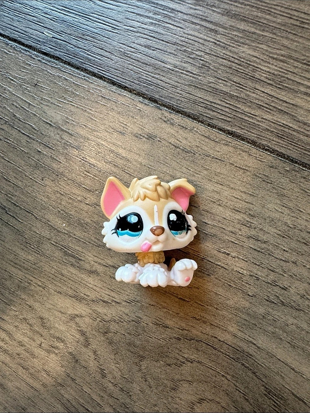 Hasbro Littlest Pet Shop Husky Puppy #1013 Figure White & Pink